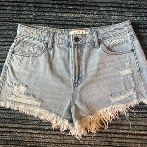 Hidden Distressed Denim Shorts Sz L